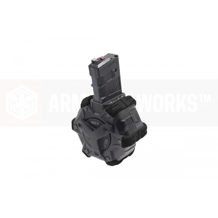 AW Custom 350rds Drum Airsoft Magazine For Tokyo Marui / WE / AW M Series GBB BK