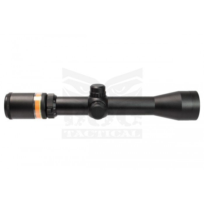 BOG 3-9X40 OPTIC FIBRE (RED) Illuminated Rifle Scope With Mount BO-SSC3401-BK