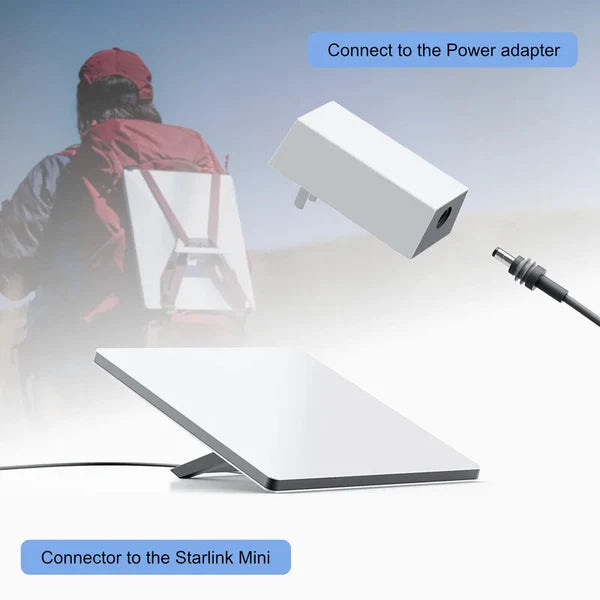 Starlink Cable for Mini Power Charging Replacement Cable (DC to DC Power Cord 5.5*2.1mm Waterproof 18AWG Adapter Plug And Play)