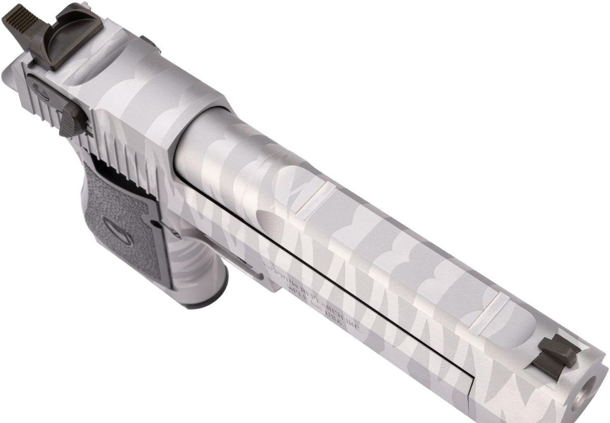 CYBERGUN LICENSED WE Desert Eagle .50 AE Full Metal Gas Blowback Airsoft Pistol (Silver Tigerstripe)