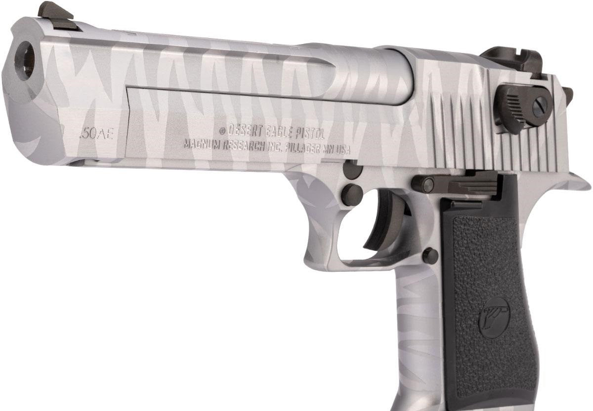 CYBERGUN LICENSED WE Desert Eagle .50 AE Full Metal Gas Blowback Airsoft Pistol (Silver Tigerstripe)