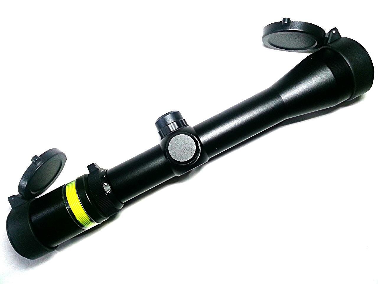 BOG 3-9X40 OPTIC FIBRE (GREEN) Illuminated Rifle Scope With Mount BO-SSC3301-BK
