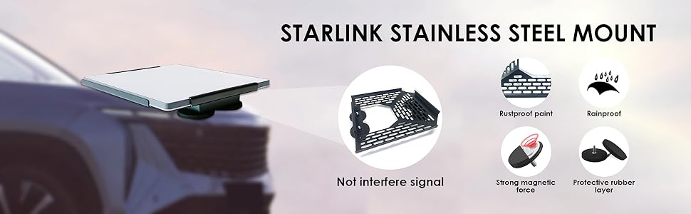 Starlink Mini Car Mount, Magnetic Roof Mount Kit for RV, Boat, Ship, Camper Outdoor
