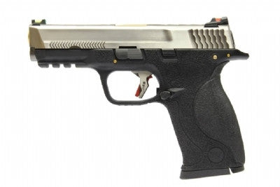 WE BB FORCE T5 B style pistol (SV Slide/GD Barrel/BK Frame)