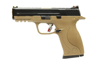 WE Tech BB FORCE GBB Pistol (BK Slide/GD Barrel/TAN Frame)