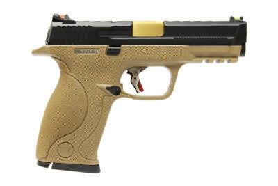 WE Tech BB FORCE GBB Pistol (BK Slide/GD Barrel/TAN Frame)