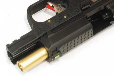 WE Tech BB FORCE Compact T1A Semi-Auto GBB Pistol (BK Slide/GD Barrel/BK Frame)