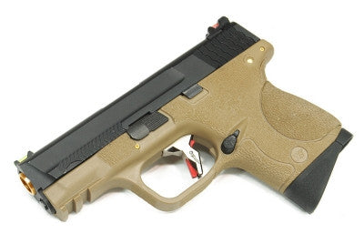 WE Tech BB FORCE T3A Semi-Automatic GBB Pistol (BK Slide/GD Barrel/FDE Frame)