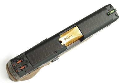 WE Tech BB FORCE T3A Semi-Automatic GBB Pistol (BK Slide/GD Barrel/FDE Frame)