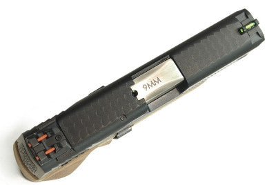 WE Tech BB FORCE T4A Semi-Automatic GBB Pistol(BK Slide/SV Barrel/FDE Frame)