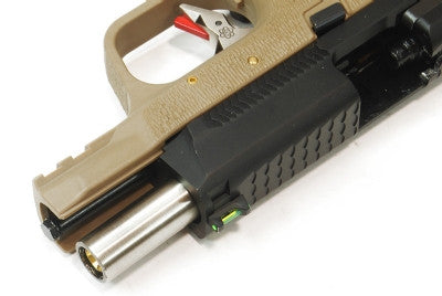 WE Tech BB FORCE T4A Semi-Automatic GBB Pistol(BK Slide/SV Barrel/FDE Frame)