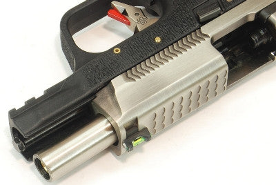 WE Tech BB FORCE T6A Semi-Auto GBB Pistol (SV Slide/SV Barrel/BK Frame)