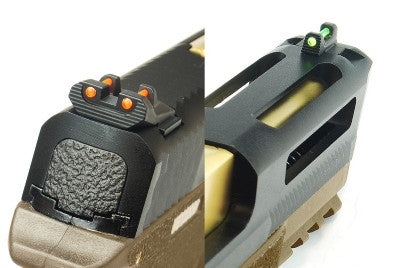 WE Tech BB FORCE GBB Pistol T3B (BK Slide/GD Barrel/Tan Frame)