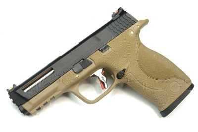WE Tech BB FORCE GBB Pistol T4B (BK Slide/SV Barrel/Tan Frame)