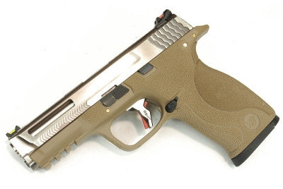 WE Tech BB FORCE GBB Pistol T8B (SV Slide/SV Barrel/Tan Frame)