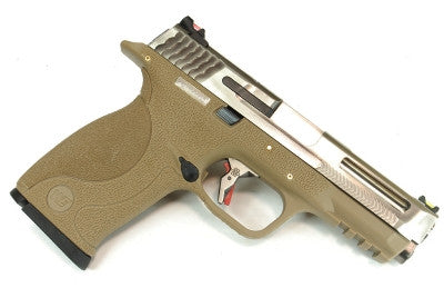 WE Tech BB FORCE GBB Pistol T8B (SV Slide/SV Barrel/Tan Frame)