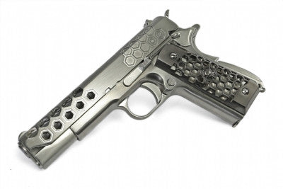 WE M1911 HEX CUT Custom GBB Pistol (Silver)