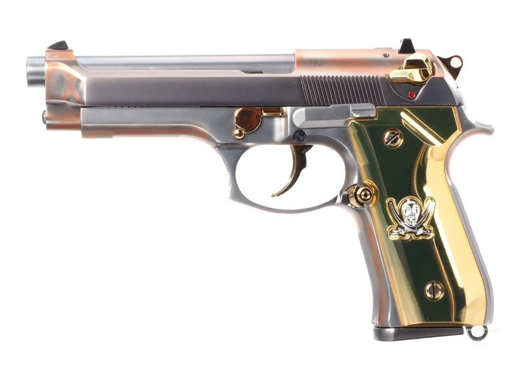 WE M9 New Skull GBB Pistol ( Silver )