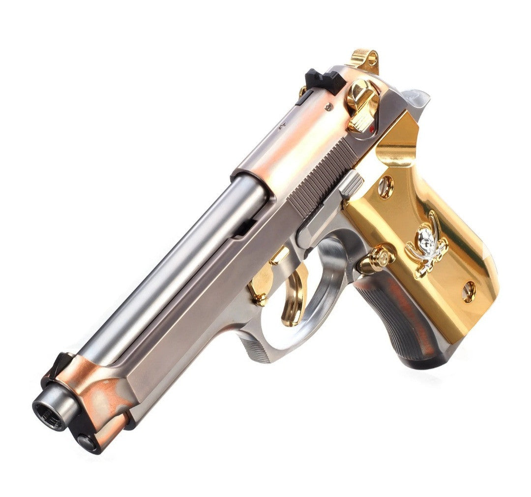 WE M9 New Skull GBB Pistol ( Silver )