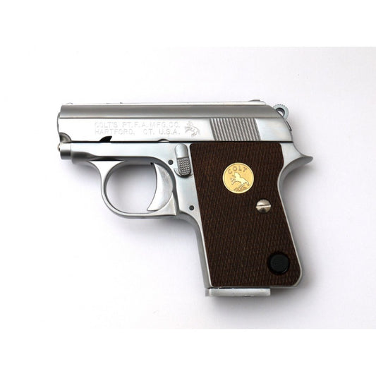 CYBERGUN LICENSED WE COLT.25 GBB AIRSOFT PISTOL MINI GUN W/FULL MARKING (SILVER)