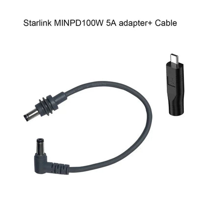 Starlink Mini Ethernet DC Power Cable with USB C to DC Adapter