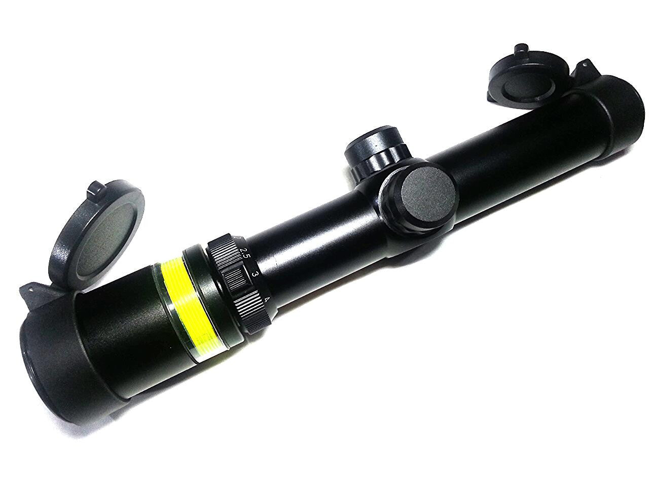 BOG 1.5-6X24 OPTIC FIBRE (GREEN) Illuminated Rifle Scope With Mount BO-SSC3101BK