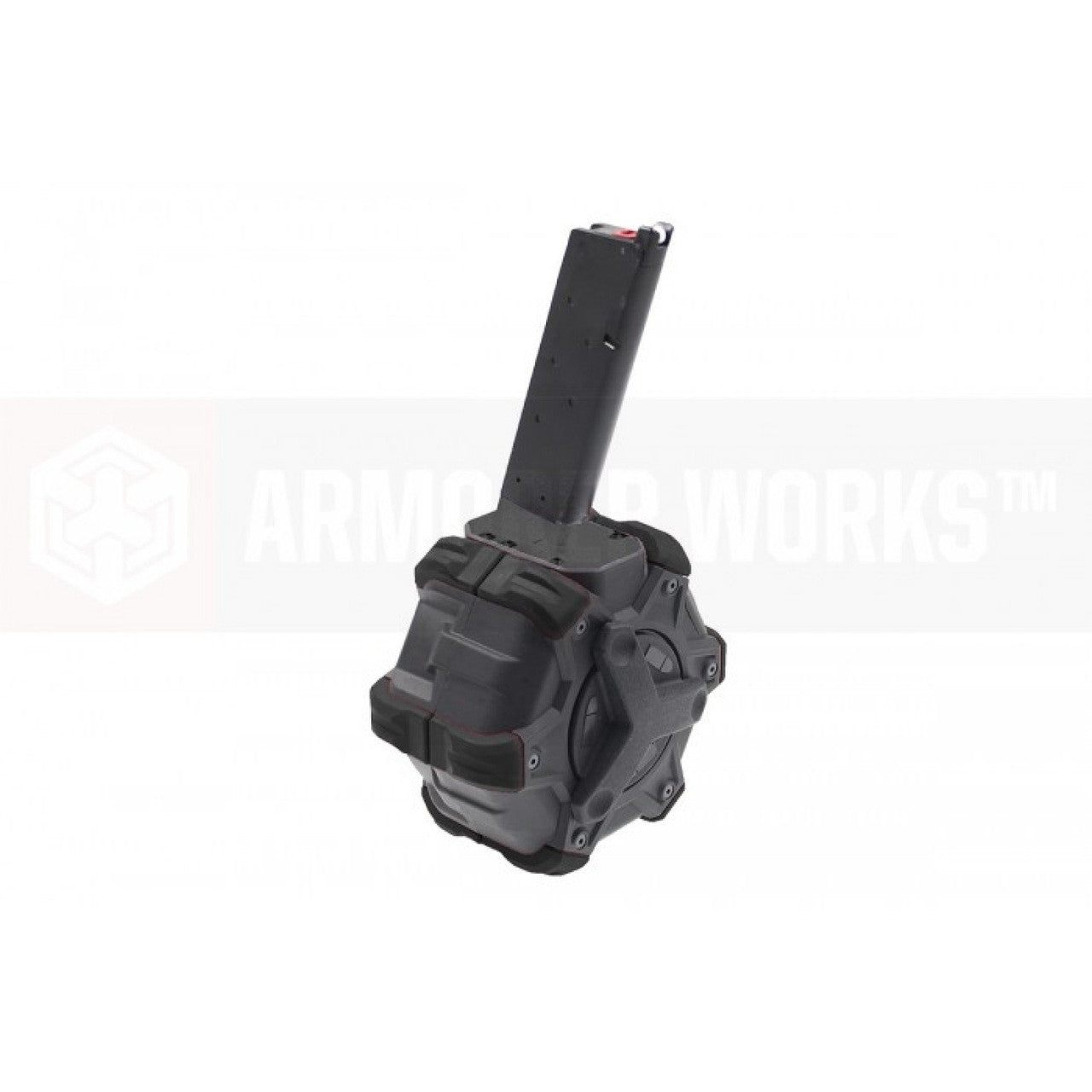 AW Custom 350rds Drum Airsoft Mag BK For Tokyo Marui / WE / AW 1911 Series GBB
