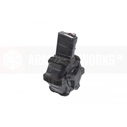 AW Custom 350rds Drum Airsoft Magazine For Tokyo Marui / WE / AW M Series GBB BK