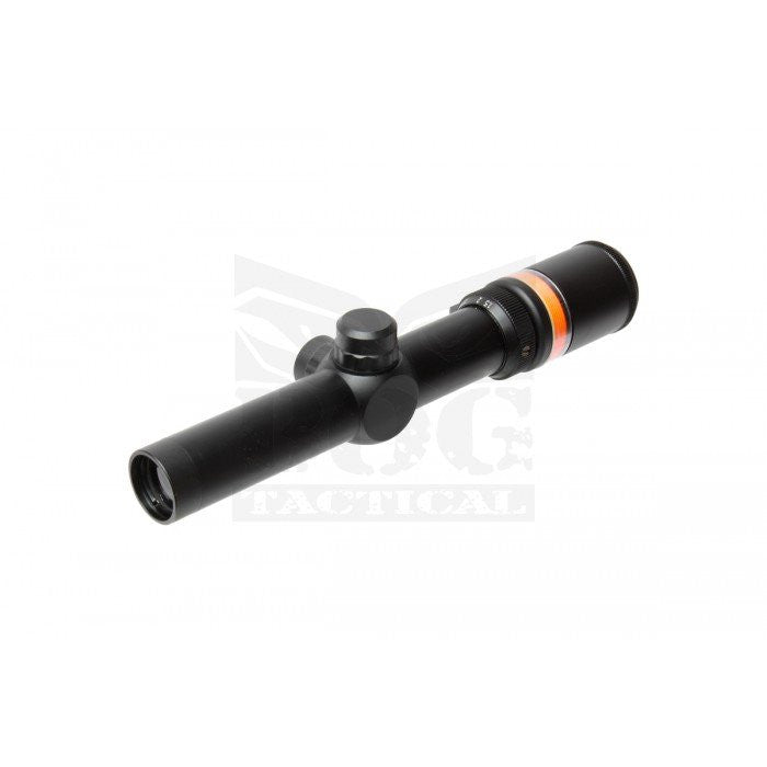 BOG 1.5-6X24 OPTIC FIBRE (RED) Illuminated Rifle Scope With Mount BO-SSC3201BK