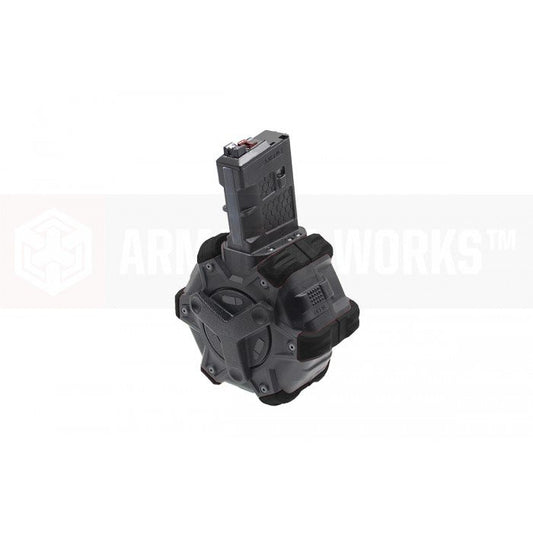 AW Custom 350rds Drum Airsoft Magazine For Tokyo Marui / WE / AW M Series GBB BK