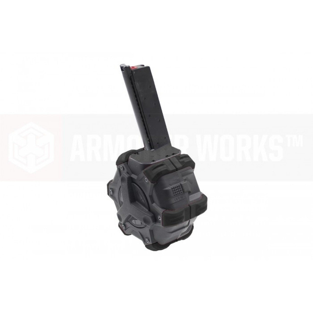 AW Custom 350rds Drum Airsoft Mag BK For Tokyo Marui / WE / AW 1911 Series GBB