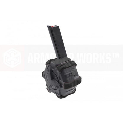 AW Custom 350rds Drum Airsoft Mag BK For Tokyo Marui / WE / AW 1911 Series GBB