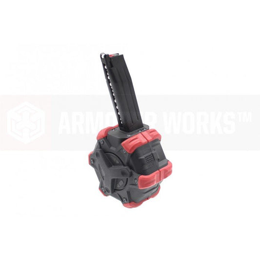 AW Custom 350rds Drum Airsoft Toy Mag For Tokyo Marui /WE /AW Hi-Capa GBB Red