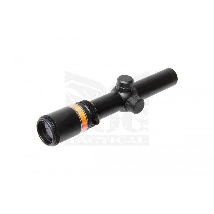 BOG 1.5-6X24 OPTIC FIBRE (RED) Illuminated Rifle Scope With Mount BO-SSC3201BK