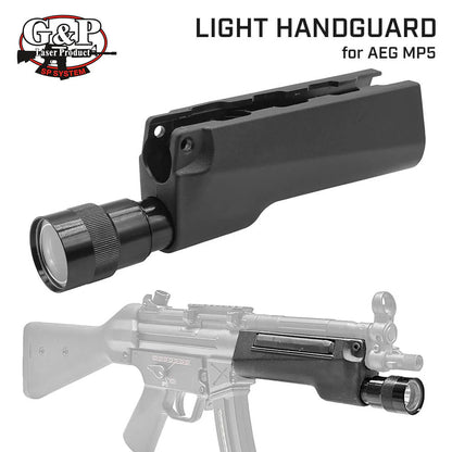 G&P Airsoft MP5 Handguard with CREE LED Fore end Light