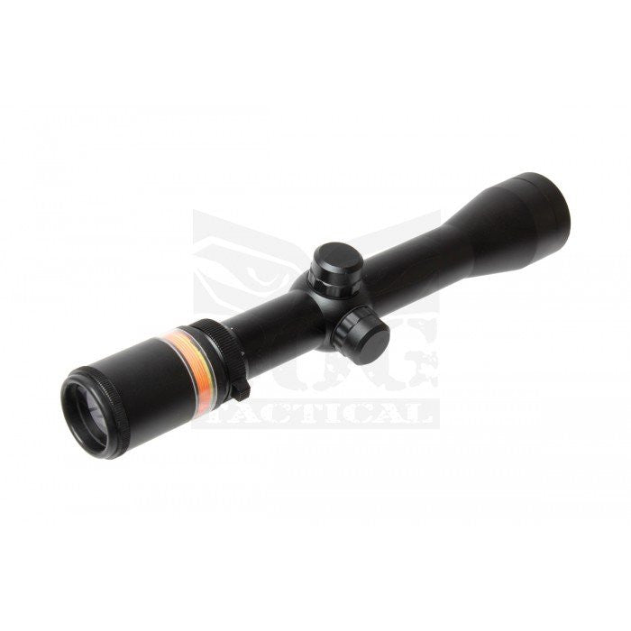 BOG 3-9X40 OPTIC FIBRE (RED) Illuminated Rifle Scope With Mount BO-SSC3401-BK