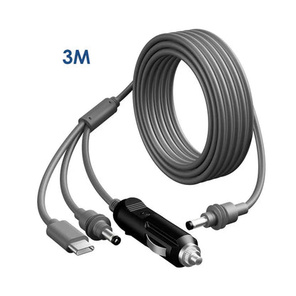 Starlink Mini 3 in 1 DC Power Cable Cord (Waterproof Extension Starlink Mini USB C 12-20V Cigarette Lighter Plug and DC Male)