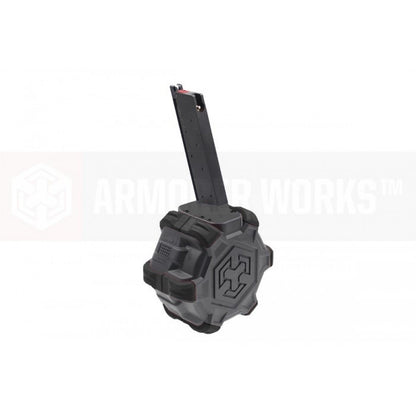 AW Custom 350rds Drum Airsoft Mag BK For Tokyo Marui / WE / AW 1911 Series GBB