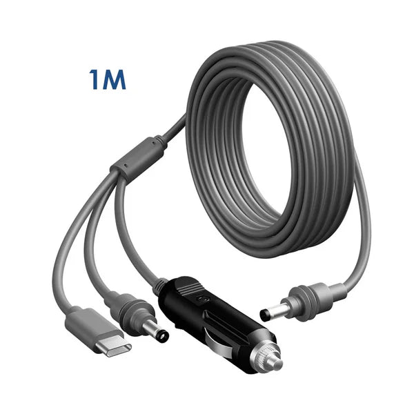 Starlink Mini 3 in 1 DC Power Cable Cord (Waterproof Extension Starlink Mini USB C 12-20V Cigarette Lighter Plug and DC Male)