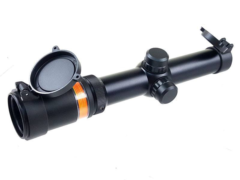 BOG 1.5-6X24 OPTIC FIBRE (RED) Illuminated Rifle Scope With Mount BO-SSC3201BK