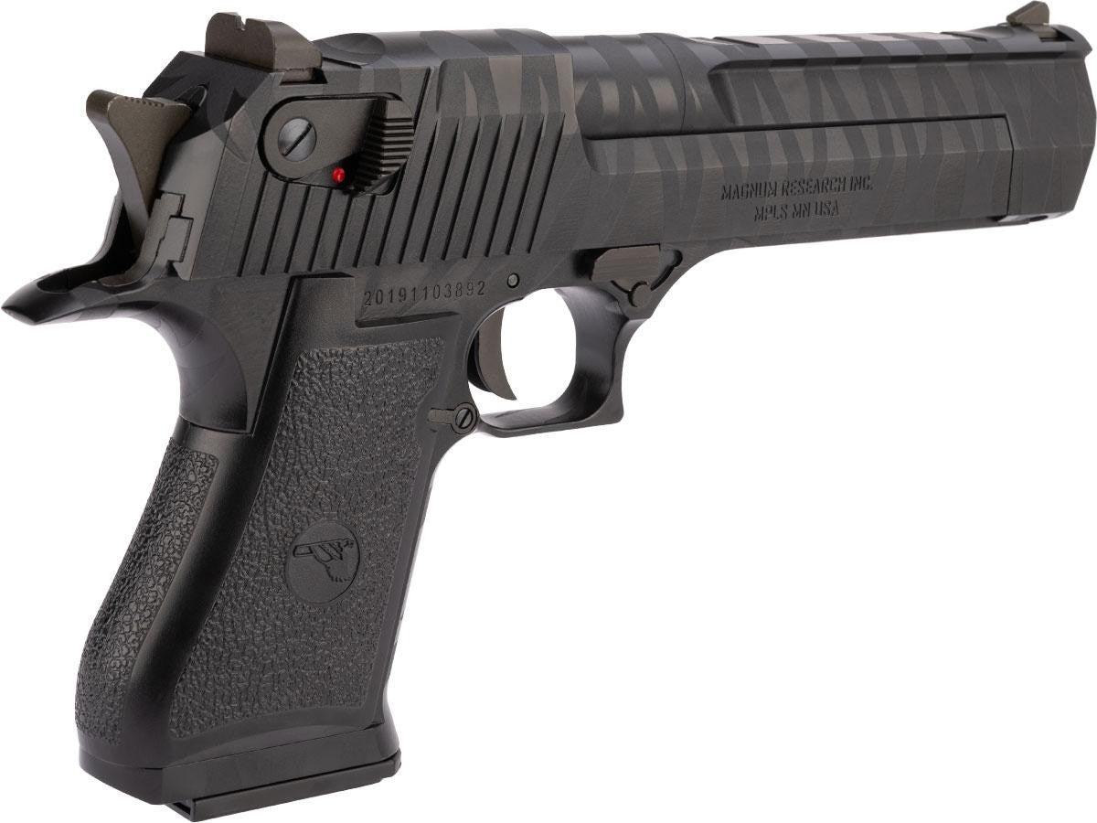 CYBERGUN LICENSED WE Desert Eagle .50 AE Full Metal Gas Blowback Airsoft Pistol (Black Tigerstripe)