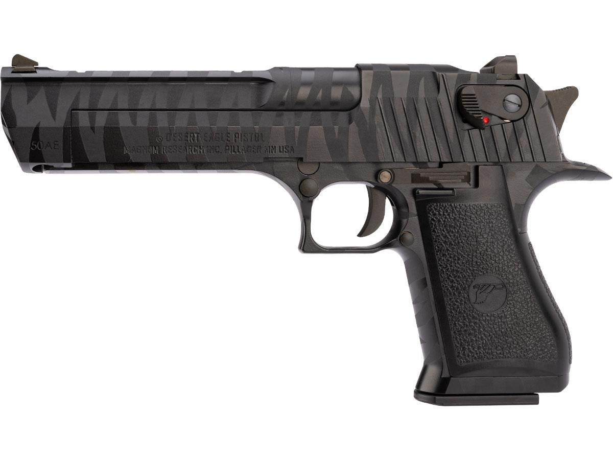 CYBERGUN LICENSED WE Desert Eagle .50 AE Full Metal Gas Blowback Airsoft Pistol (Black Tigerstripe)