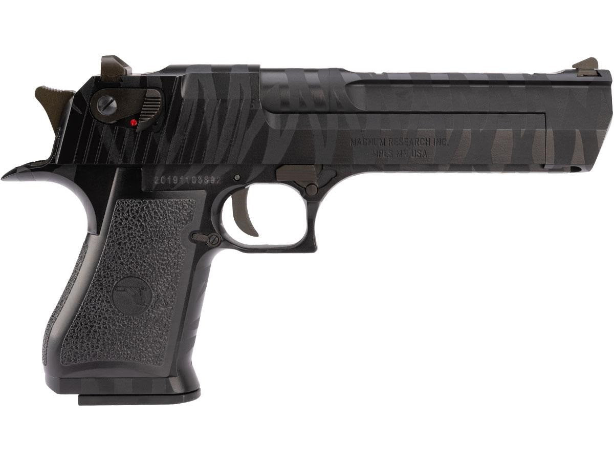CYBERGUN LICENSED WE Desert Eagle .50 AE Full Metal Gas Blowback Airsoft Pistol (Black Tigerstripe)