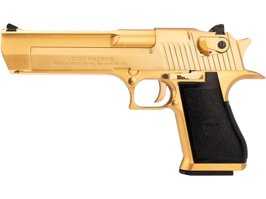 CYBERGUN LICENSED WE Desert Eagle .50 AE Full Metal Gas Blowback Airsoft Pistol (Gold)