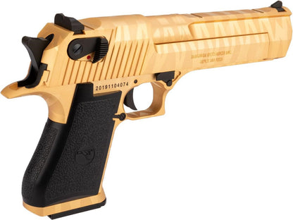 CYBERGUN LICENSED WE Desert Eagle .50 AE Full Metal Gas Blowback Airsoft Pistol (Gold Tigerstripe)