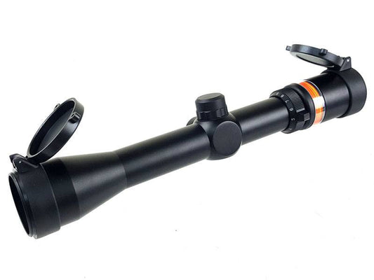 BOG 3-9X40 OPTIC FIBRE (RED) Illuminated Rifle Scope With Mount BO-SSC3401-BK