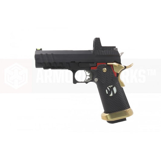 Armoreworks Custom HX2631 GBB Pistol ( Full Auto / Black / Gold )