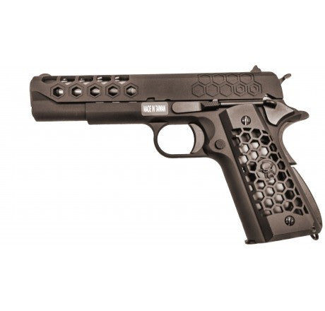 WE M1911 HEX CUT Custom GBB Pistol (Black)