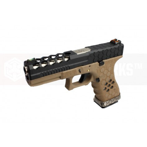 Armorer Works BST HEX CUT GBB Pistol (BK/Tan)