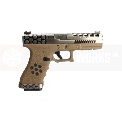 Armorer Works SST HEX CUT GBB Pistol (SV/Tan)